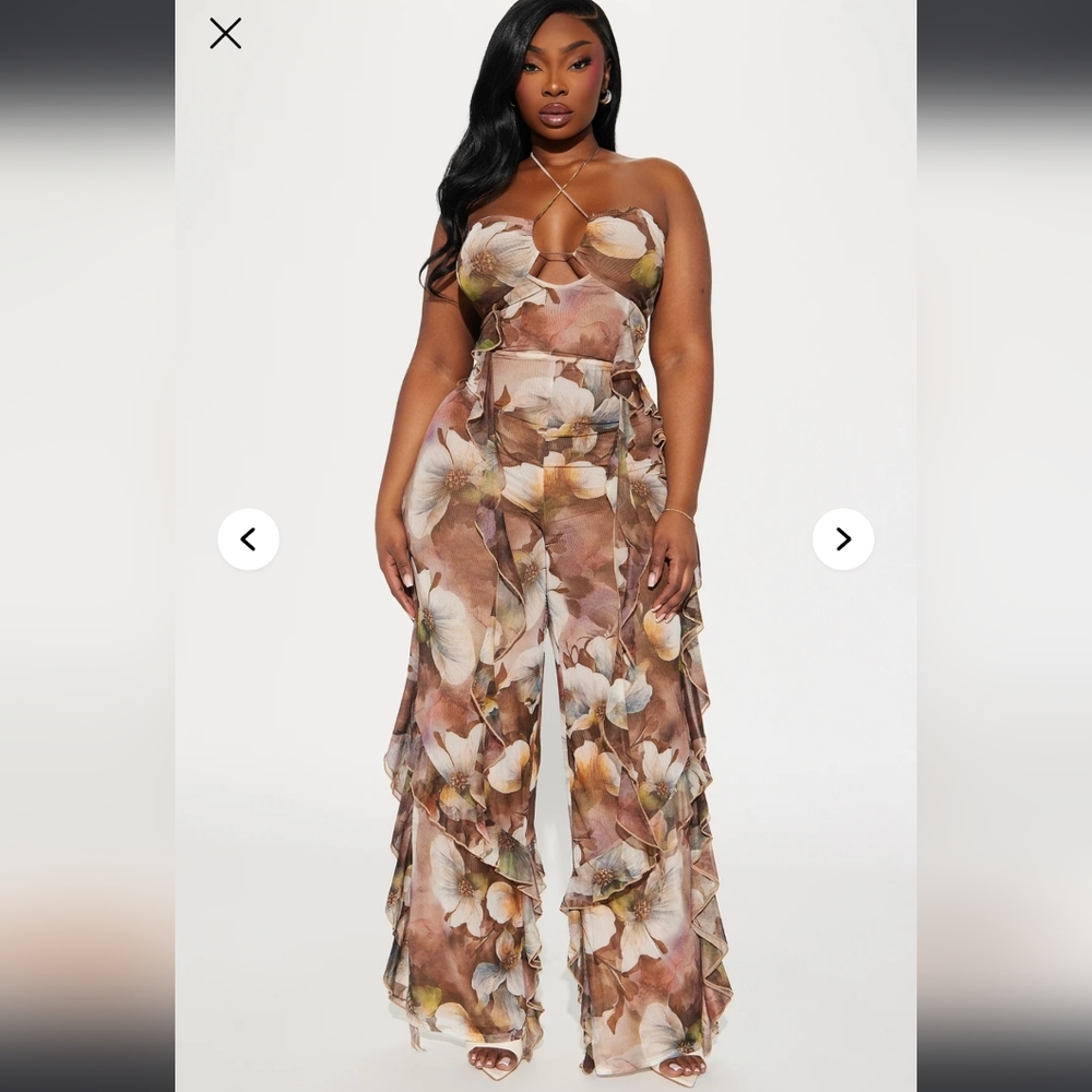 Floral Ruffle Jumpsuit